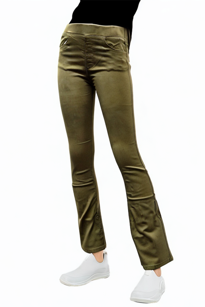 Women's Brown Mid-Rise Loose Flared Jeans