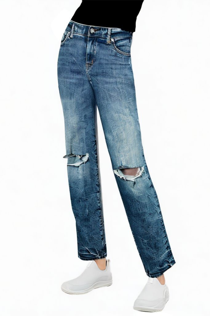 High Waist Wide Leg Plus Size Vintage Washed Straight Loose Trousers