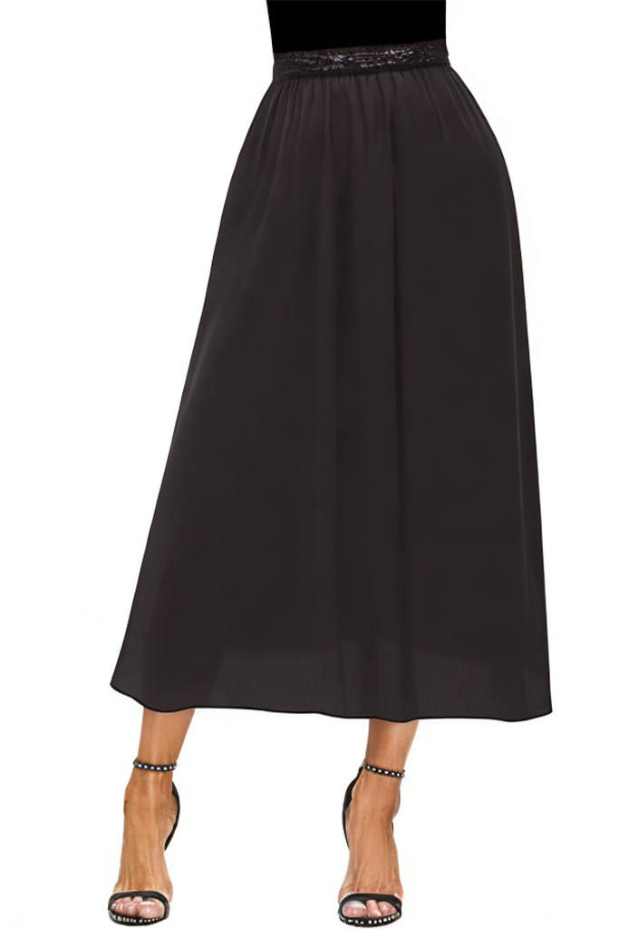 High Quality Anti-static Satin Lace Hem Petticoat