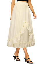 Summer Asymmetric Ruffled Long Flowing Dress with Pockets