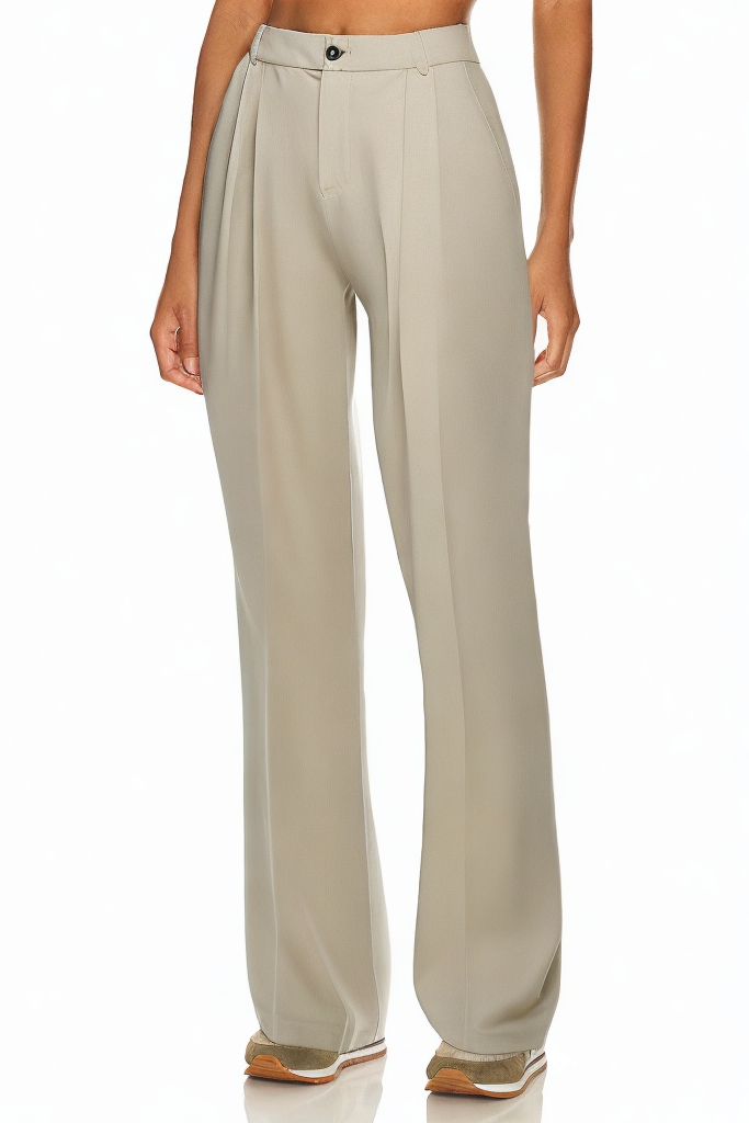 Light Brown Casual Fashion High Waist Wide Leg Straight Pants
