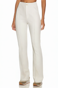 Temperament Versatile High Waist Faux Leather Slim Trousers