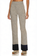 Colorblock Fashion Floral Print Retro High Waist Women's Pants