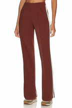 Brown Stylish High Quality Flared Knitted Trousers