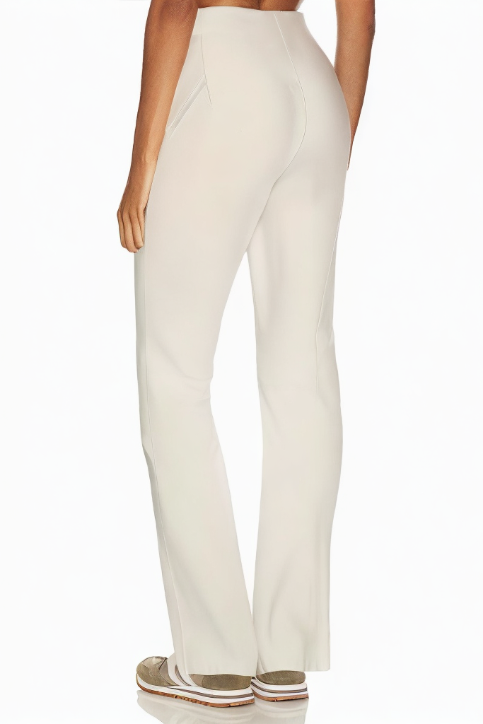 Temperament Versatile High Waist Faux Leather Slim Trousers