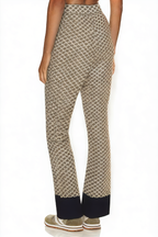 Colorblock Fashion Floral Print Retro High Waist Women's Pants