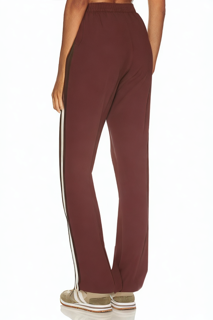 Brown Stylish High Quality Flared Knitted Trousers