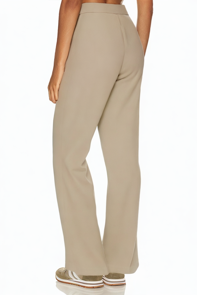 Light Brown Casual Fashion High Waist Wide Leg Straight Pants