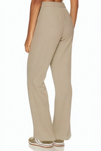Light Brown Casual Fashion High Waist Wide Leg Straight Pants