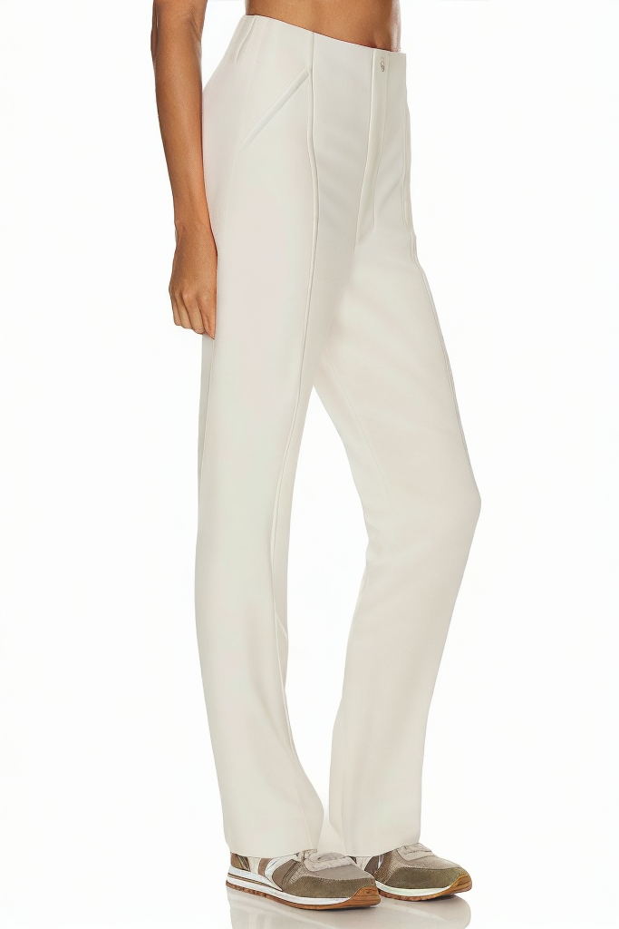 Temperament Versatile High Waist Faux Leather Slim Trousers