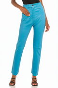 High Quality Waterproof New Solid Color Leather Pants
