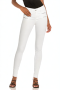 White All-match Double Zipper Decorative Personality Leather Pants