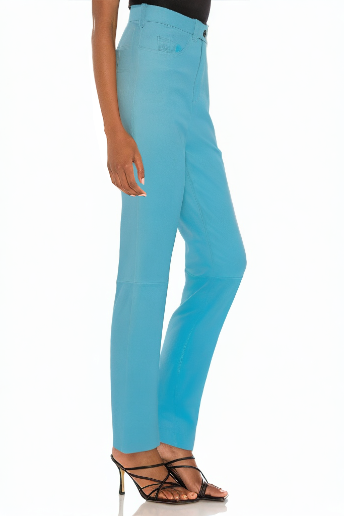 High Quality Waterproof New Solid Color Leather Pants