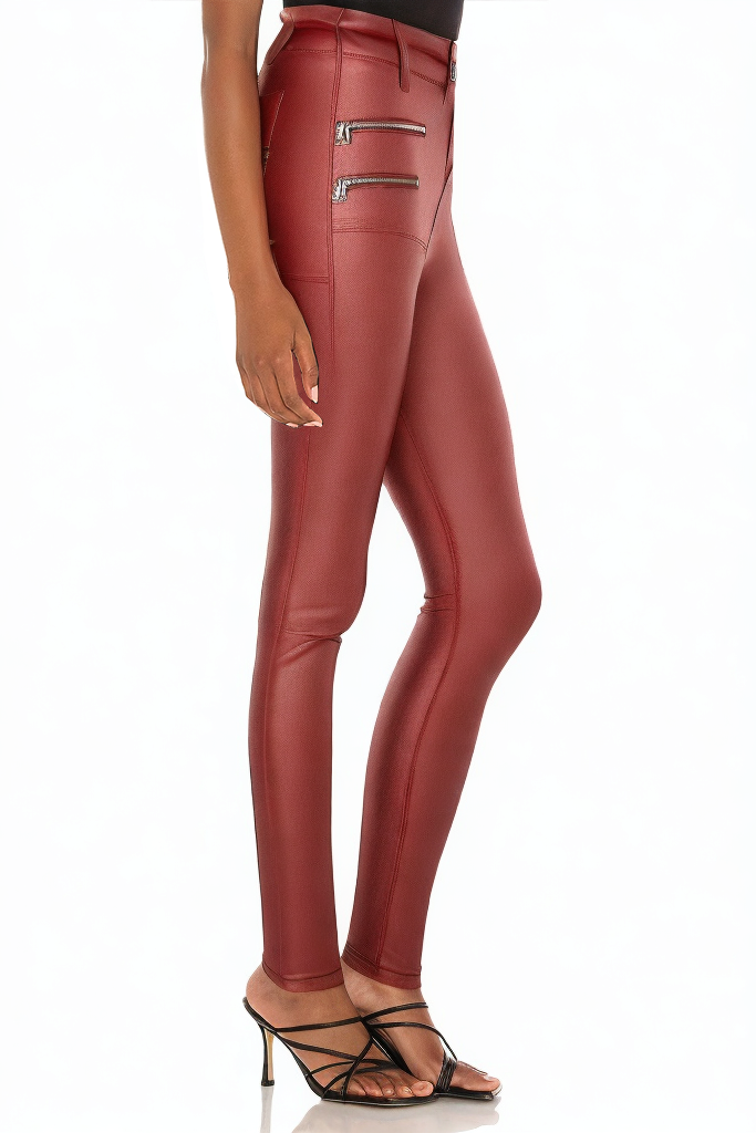 High-quality Elastic Slim Fit Women's Leather Pants