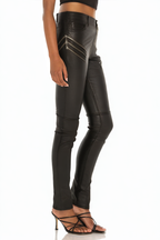 Fashionable High Quality PU Leather Women's Pants